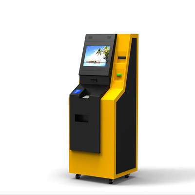 Piso libre del quiosco terminal de la máquina de NCR de la impresora del servicio del uno mismo de la pantalla táctil que coloca la máquina Crypto del cajero automático