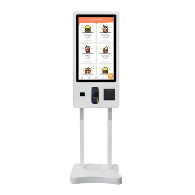 Máquina de Bill Payment Cash Acceptor Ticket del quiosco del uno mismo que ordena blanco