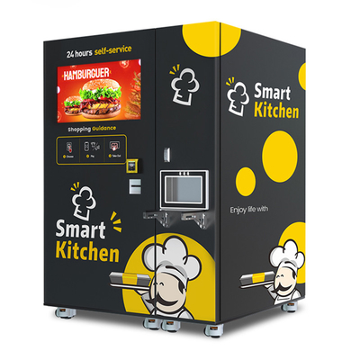 Situación automática del piso de la comida de la máquina expendedora fresca caliente y fría de la hamburguesa