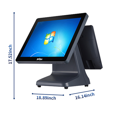 Quiosco del servicio del uno mismo de la caja registradora de la posición de la impresora de la facturación de la máquina del cajero automático de Min Dual Touch Screen
