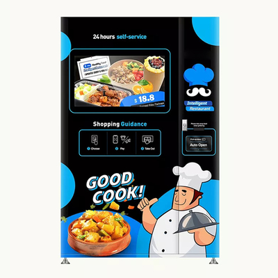 Quiosco caliente de la máquina expendedora del bocadillo de la hamburguesa de la comida automático con la pantalla táctil