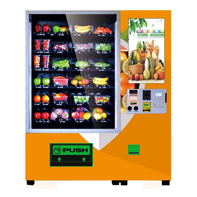 Quiosco de la fruta de la comida de la máquina expendedora del pago del servicio del uno mismo de 22 pulgadas con el transportador de correa
