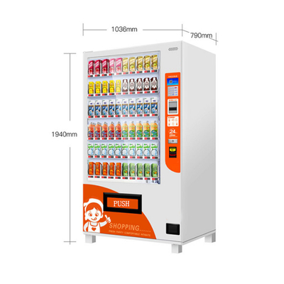 Quiosco de la máquina expendedora de 22 pulgadas para las bebidas del helado 540 unidades