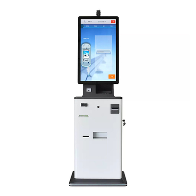 Efectivo del uno mismo de 32 pulgadas que acepta el quiosco para el lector de tarjetas de la identificación de Sim Card de las tarifas de la universidad Machine