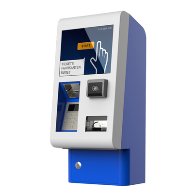 Máquina expendedora Cashless del boleto del servicio del uno mismo de la pantalla táctil para el supermercado