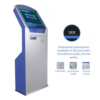 Uno mismo de la pantalla táctil que marca la máquina sin contacto del pago del quiosco del dispensador