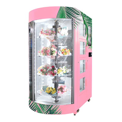 Quiosco transparente del servicio del uno mismo del estante de la máquina expendedora de la flor fresca de 22 pulgadas