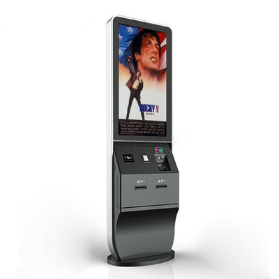 máquina del quiosco del pago con el lector de NFC del escáner del código de barras del dispensador de la tarjeta