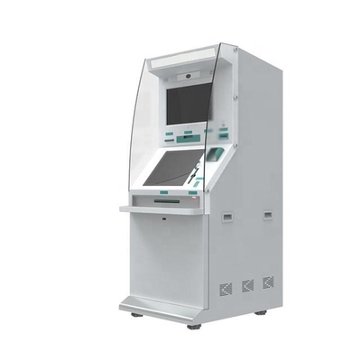 Máquina de depósito en efectivoMáquina de depósito en efectivo de doble pantalla para pagos en quioscos bancarios