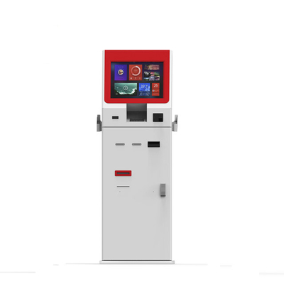 Quiosco del servicio del uno mismo del pago de la pantalla táctil que ordena con el escáner del código de barras