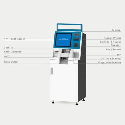 máquina automática del depósito en efectivo 350cd/M2 con la impresora térmica de 80m m