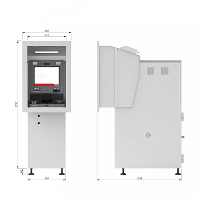 Máquina de la caja del efectivo de la máquina del depósito en efectivo de la atmósfera de las soluciones del servicio del uno mismo