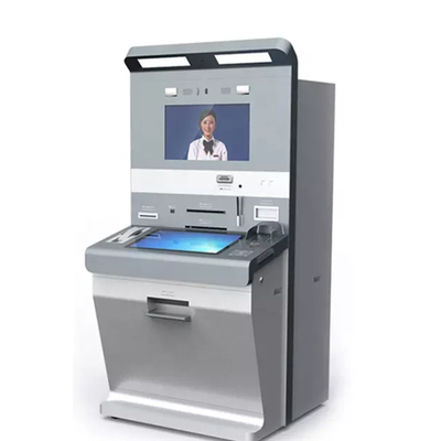 Quiosco de la venta al por menor del cajero automático del restaurante con el cajero automático del banco