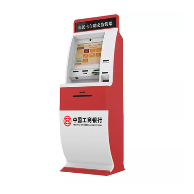 Máquina de cambio de moneda de autoservicio de quiosco de cajero automático de pago en efectivo con pantalla táctil