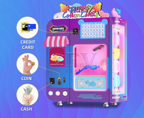 Máquina expendedora para bocadillos de algodón de azúcar personalización aceptable