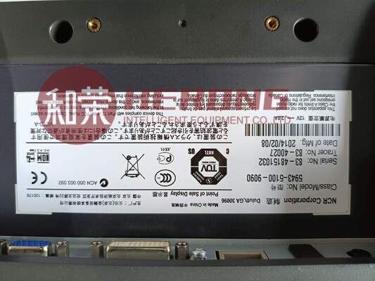 NUEVA unidad de pantalla LED de 15 pulgadas con pieza de cajero automático NCR de alta calidad con interfaz USB | SN: 5943-5100-9090, 594351009090 | Especificaciones de energía: 12 V CC 2,0 A.
