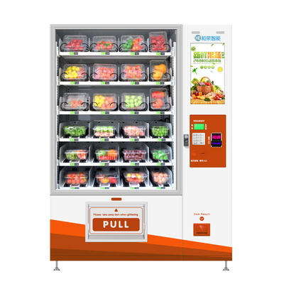 Quiosco de la máquina expendedora de la comida de la ensalada de fruta fresca del ODM con la elevación