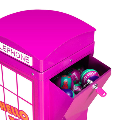 Forma de la cabina de teléfono del quiosco de la máquina expendedora del juego de la diversión