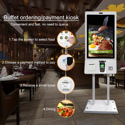 Pulgada toda del restaurante 32 de los alimentos de preparación rápida en quiosco que ordena del pago del servicio del uno mismo del One Touch