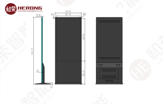 Máquina de publicidad inteligente HD FHD de 55 pulgadas